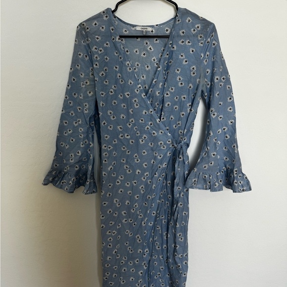 Ganni Light Blue Floral Dress - Picture 4 of 9